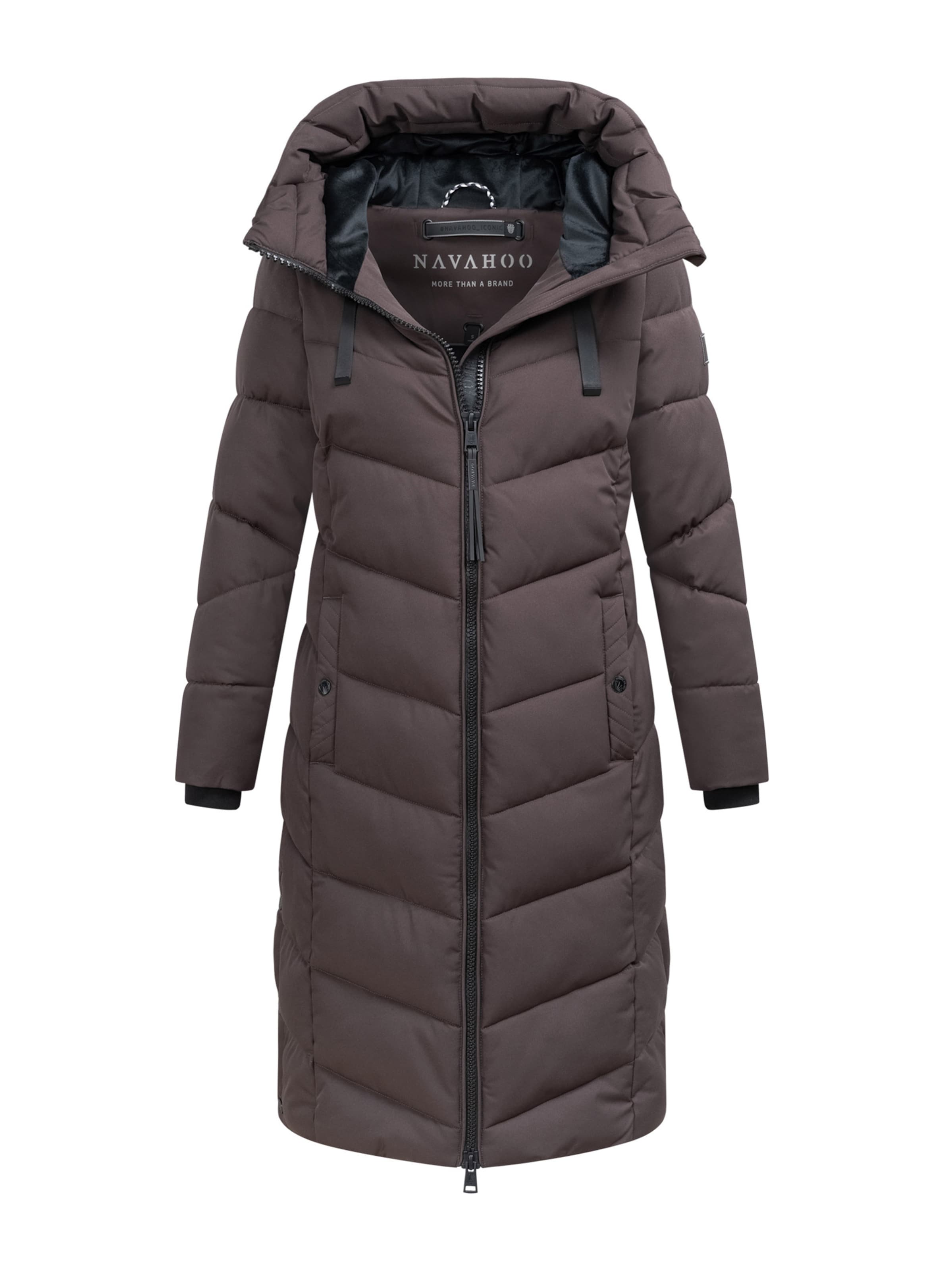 NAVAHOO Mantel 'N009' in Braun: Vorderseite