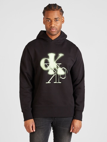 Calvin Klein Jeans - Sweatshirt em preto: frente