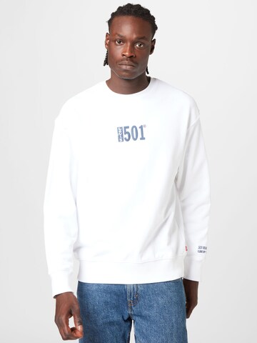 LEVI'S ® - Ajuste regular Sudadera 'Relaxd Graphic Crew' en blanco: frente