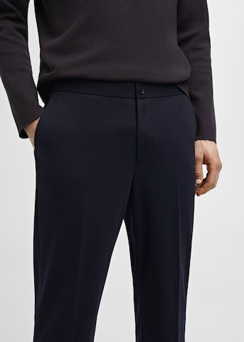 MANGO MAN Slim fit Pleated Pants 'Zurich' in Blue