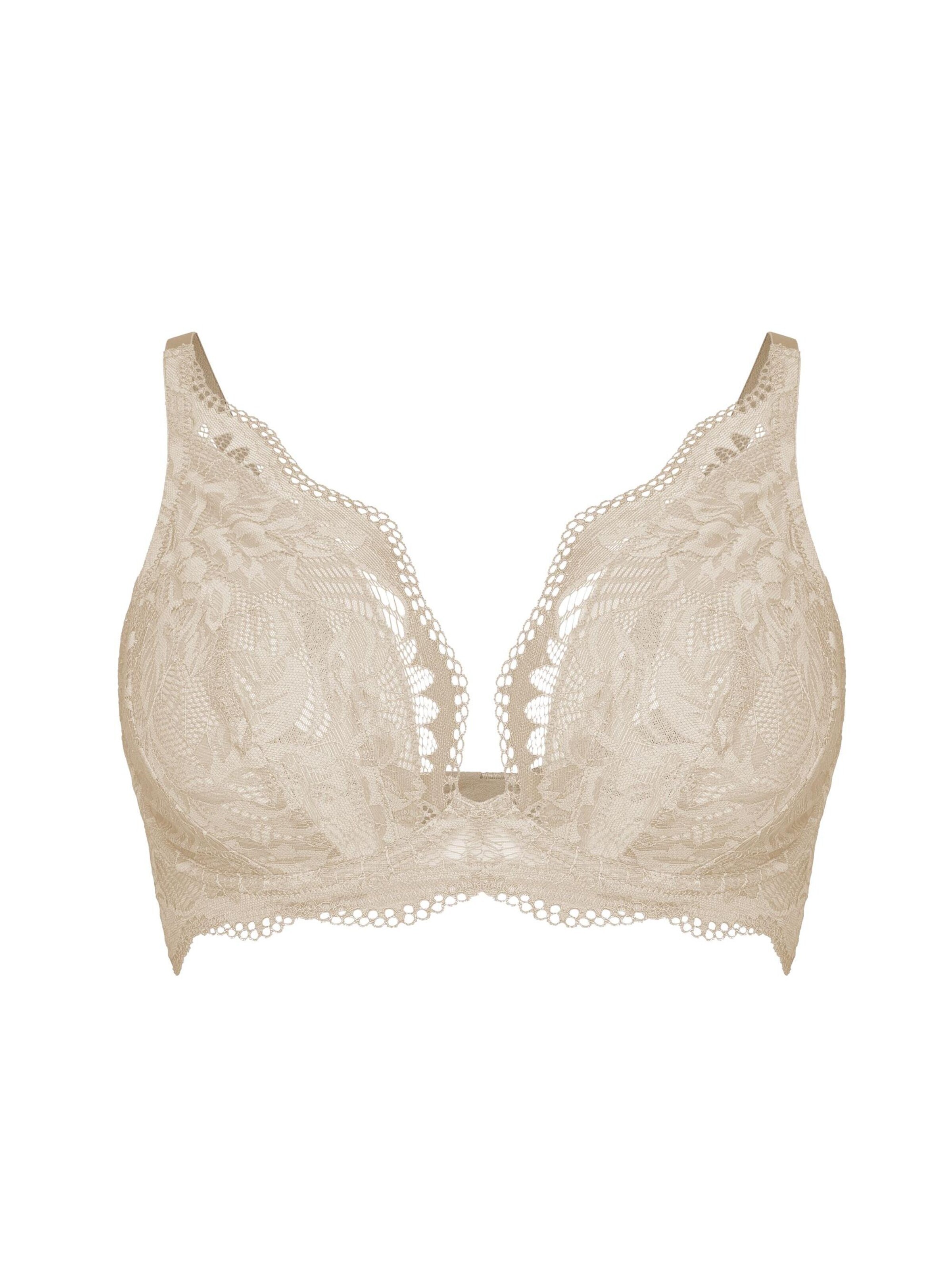 ESOTIQ - Clásico Sujetador 'Soft-BH Vivian, transparentes Mesh - bequem & feminin, feminine Wäsche, Damen' en beige