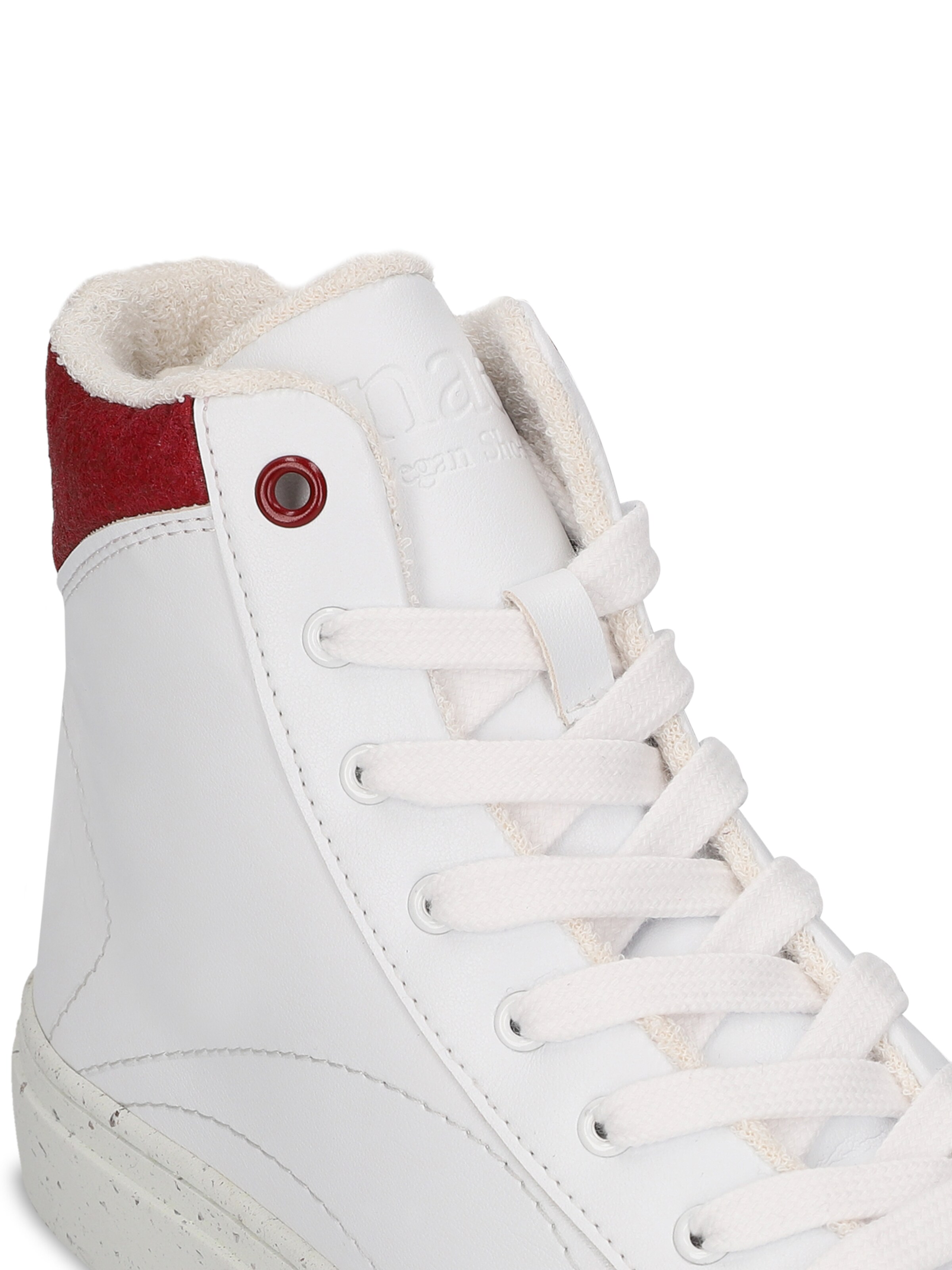 nae Vegan Shoes - Sapatilhas altas 'London' em vermelho