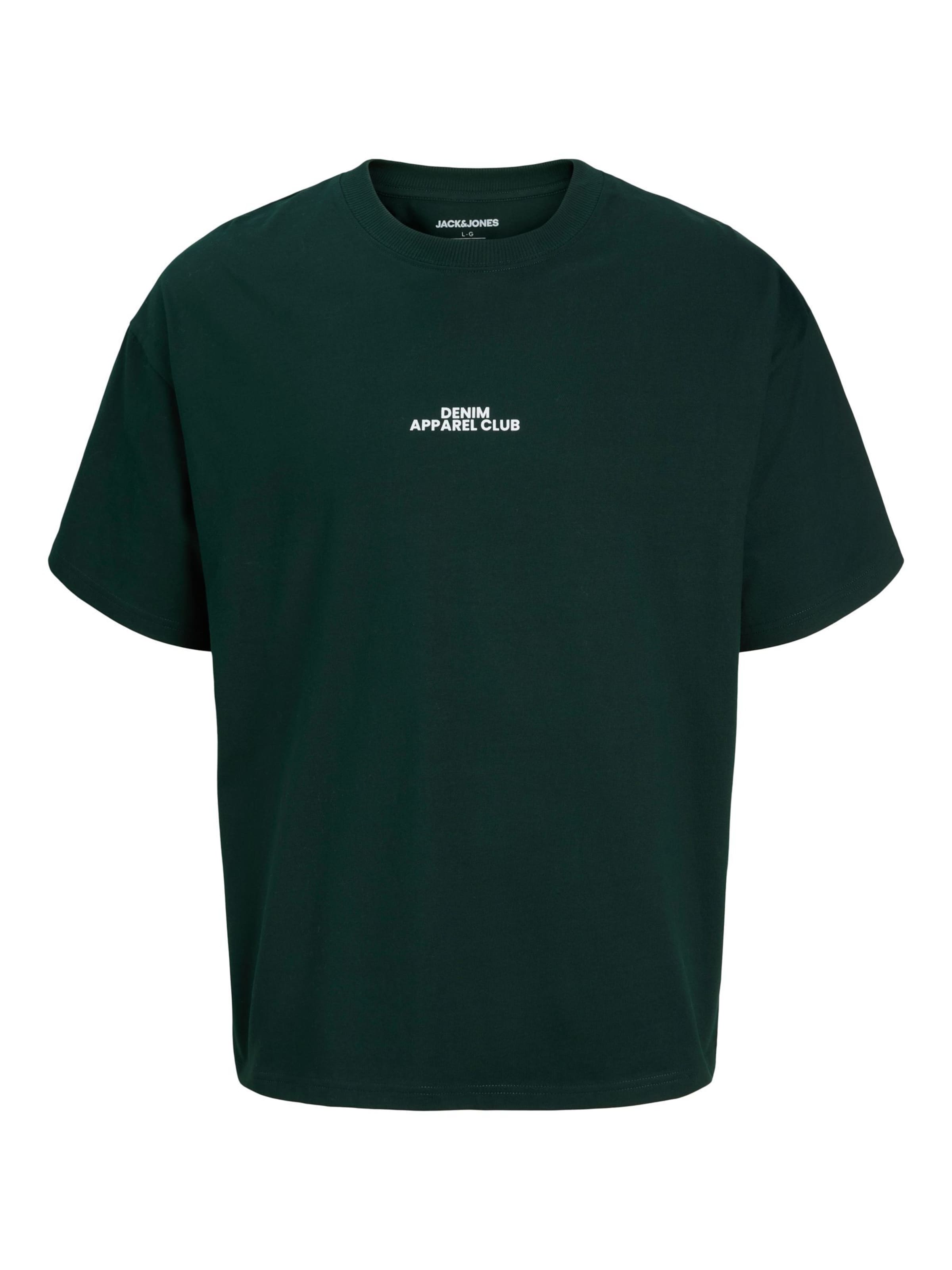 Jack & Jones Junior Футболка 'JJBAY' в размере 152 в Темно-зеленый / Белый, Обзор товара