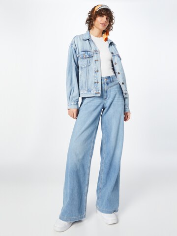 QS Wide Leg Jeans in Blau