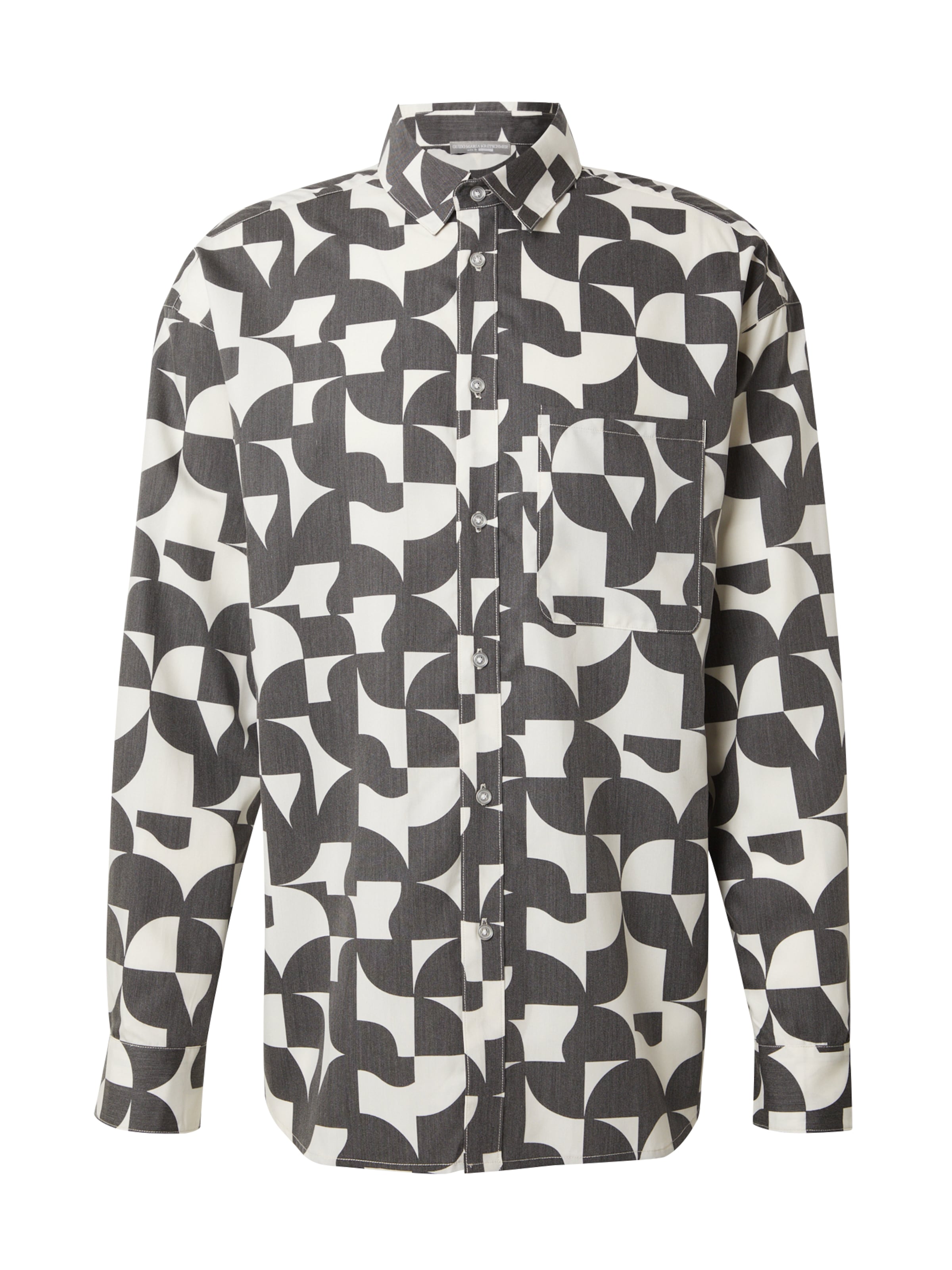 Guido Maria Kretschmer Men Средняя посадка Рубашка &#x27;Erik&#x27; в Серый: спереди