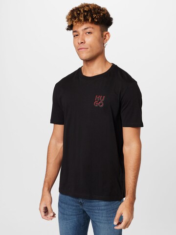 HUGO Shirt 'Dimento' in Black: front