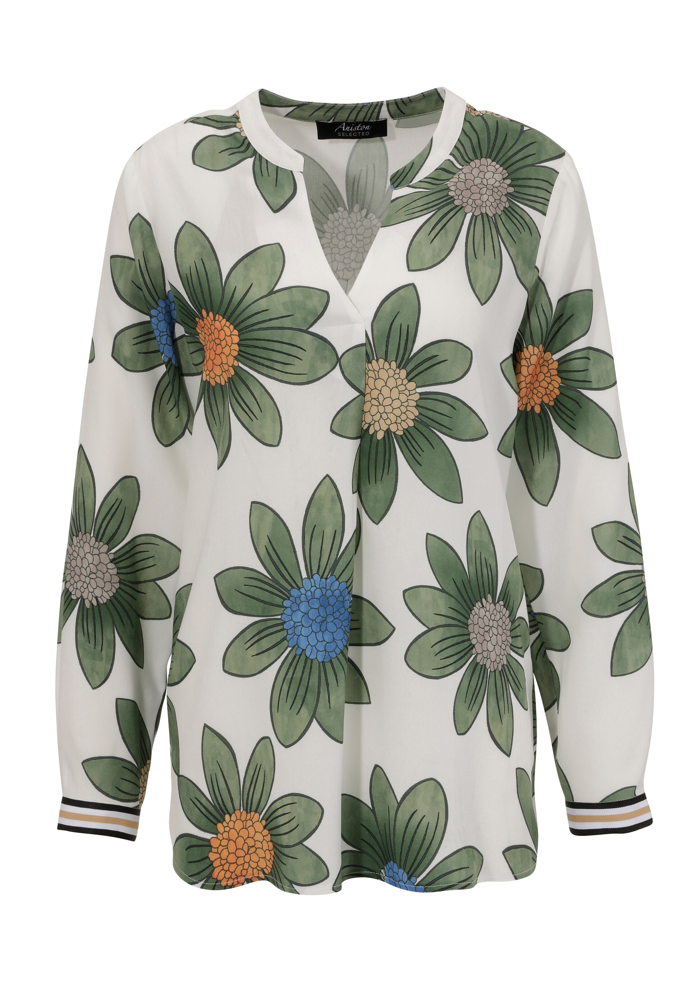 Aniston SELECTED Bluse in Grün: Vorderseite