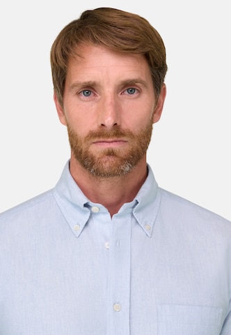 Boggi Milano Regular fit Zakelijk overhemd in Blauw: voorkant