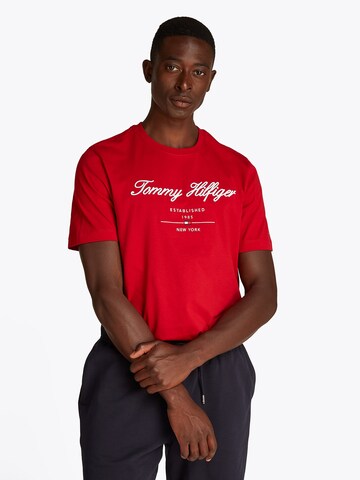 raudona TOMMY HILFIGER Marškinėliai: priekis