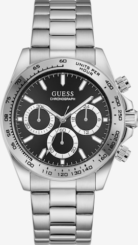 Montre à affichage analogique GUESS en argent : devant