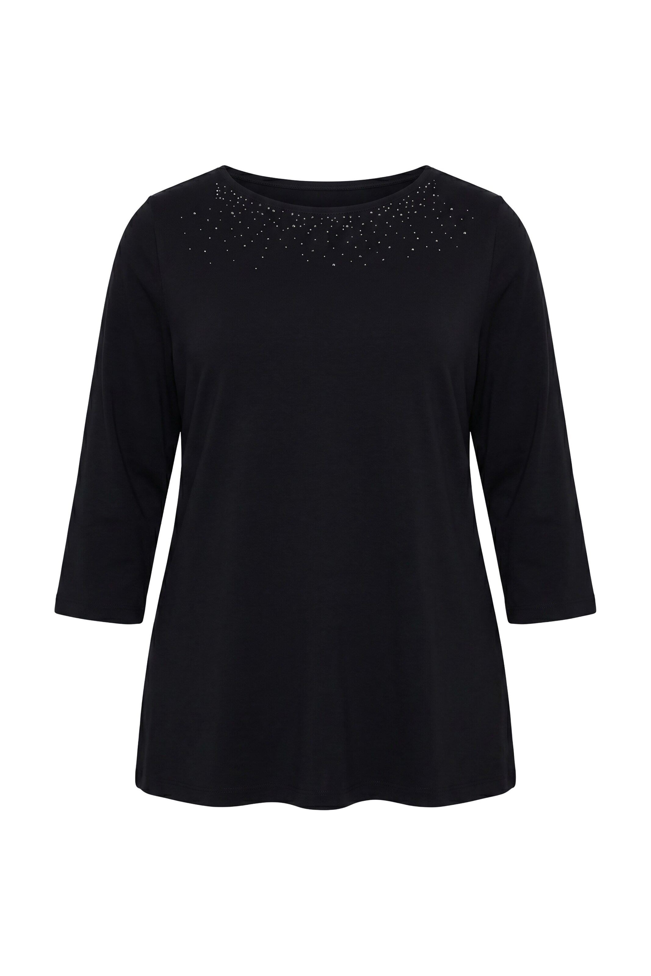 Ulla Popken Shirt in Schwarz: Vorderseite