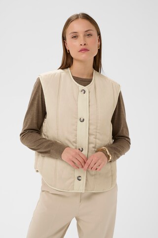 Gilet SOAKED IN LUXURY en beige : devant