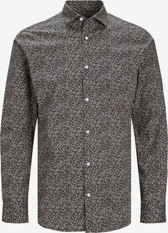 Chemise 'Blackpool' JACK & JONES en marron : devant