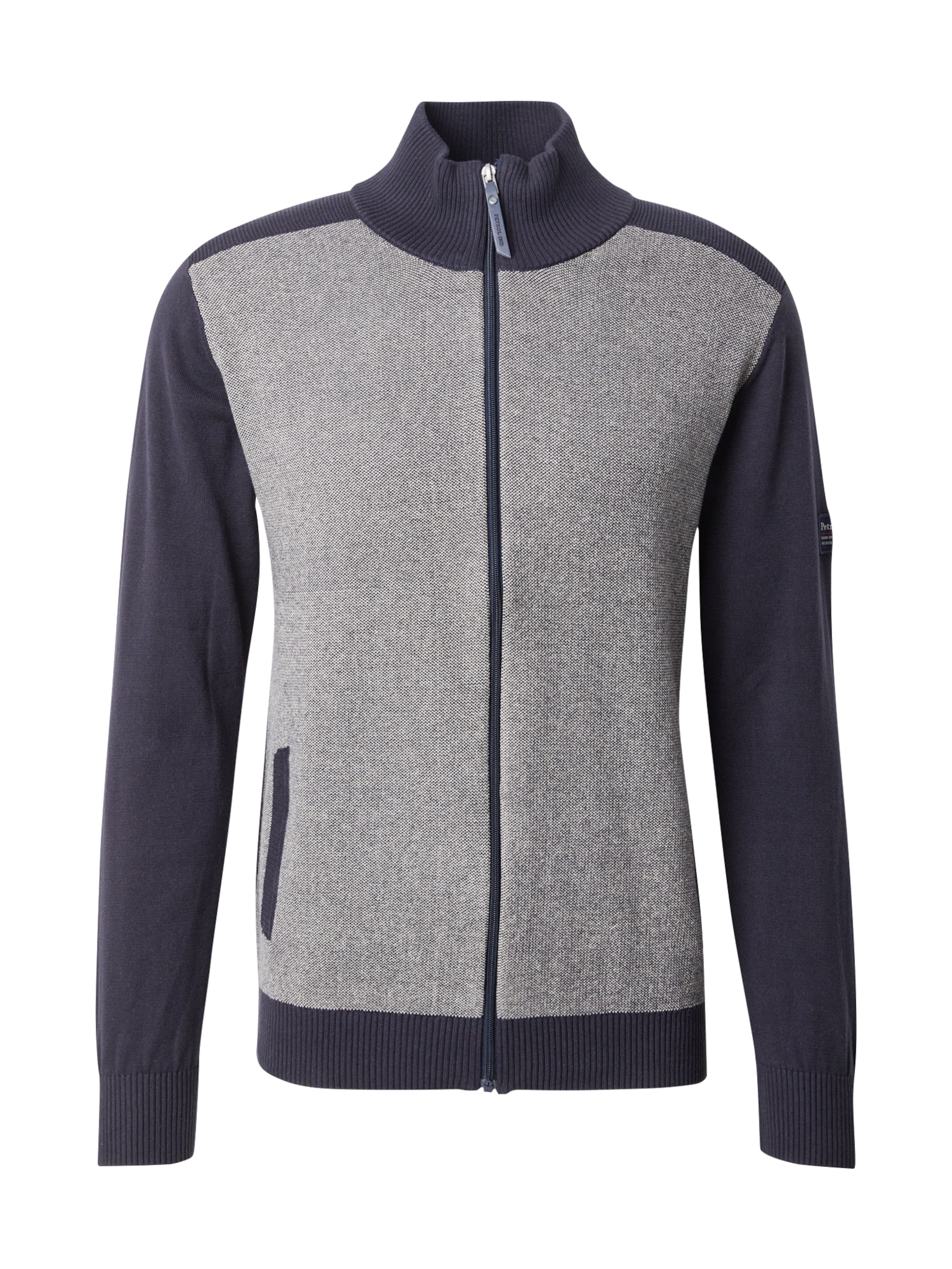 Petrol Industries Вязаная кофта в Синий: спереди