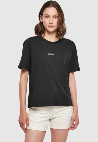 T-shirt 'Girl Gang' Miss Tee en noir : devant