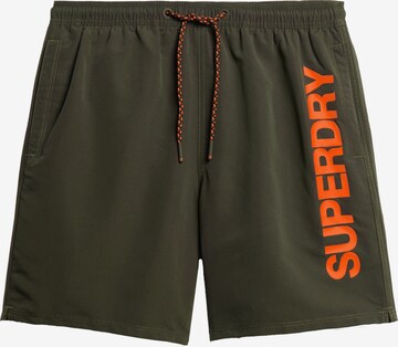 Superdry Board Shorts in Green: front