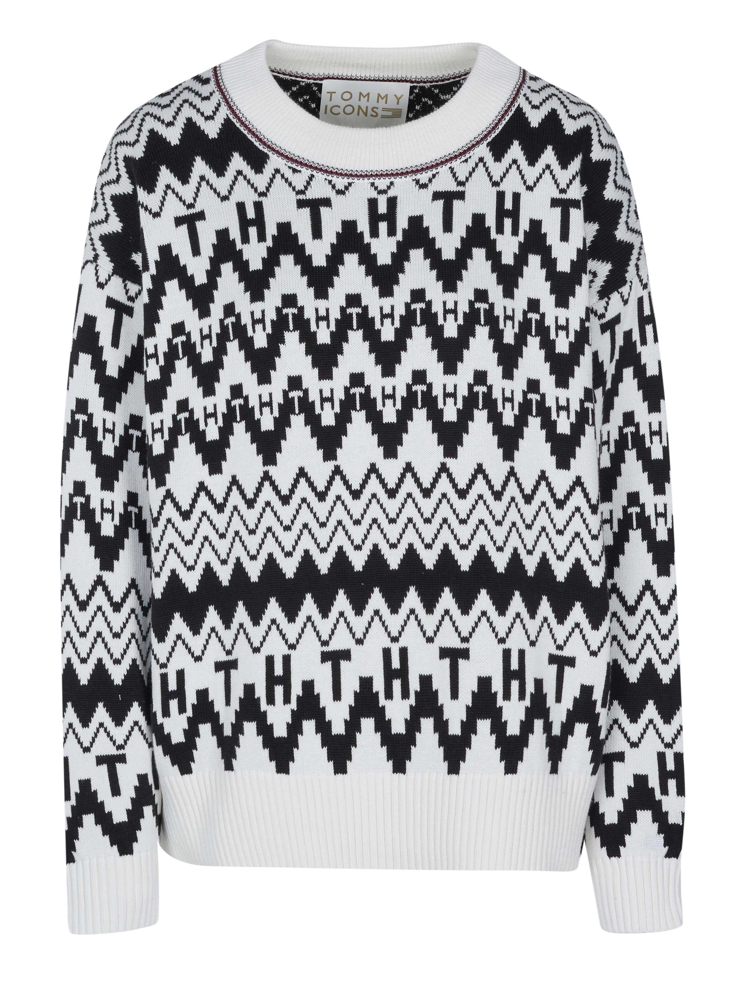 TOMMY HILFIGER Trui 'Tommy Hilfiger Pullover' in S in de kleur Wit, Productweergave