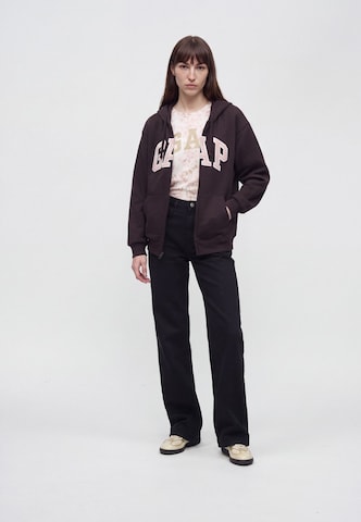 Gap Tall - Sudadera con cremallera 'HERITAGE' en marrón