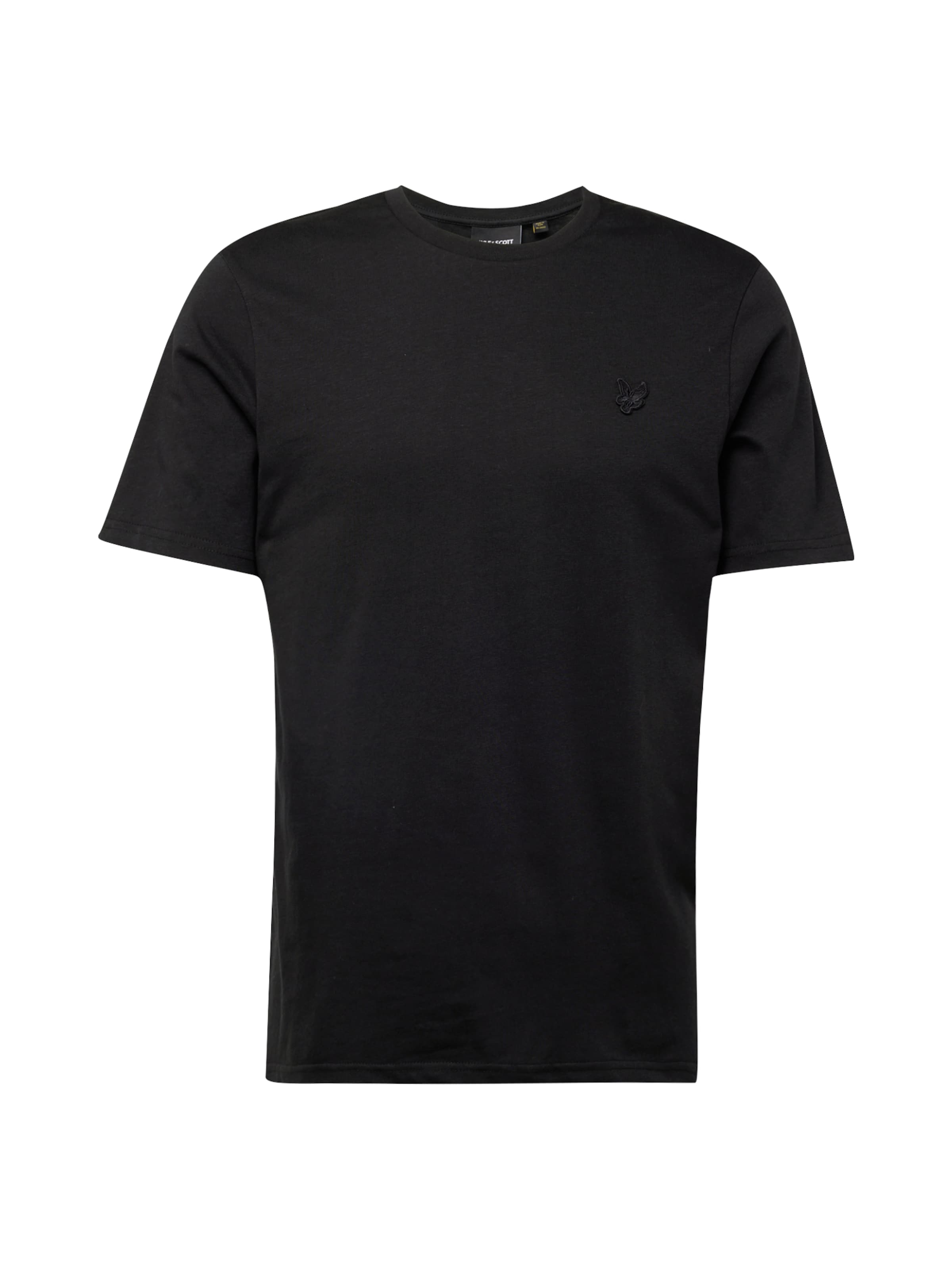 Lyle & Scott Shirt 'Tonal Eagle' in Black: front
