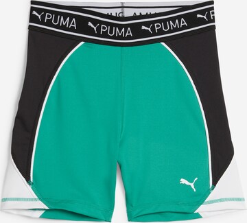 PUMA Skinny Shorts 'Train Strong 5' in Grün: predná strana