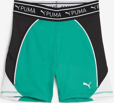 PUMA Sportsbukser 'TRAIN STRONG 5' i grøn / sort / hvid, Produktvisning
