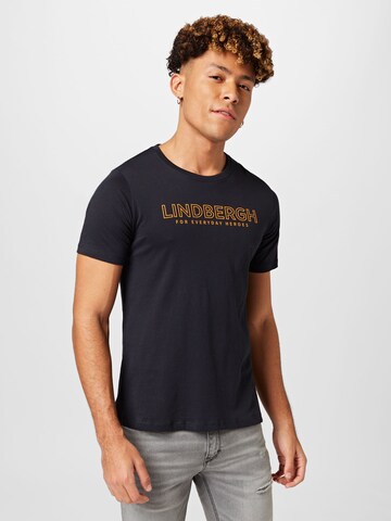 T-Shirt Lindbergh en bleu : devant