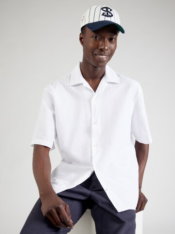 SELECTED HOMME Regular fit Πουκάμισο 'SLHBOXY-SUN' σε λευκό: μπροστά