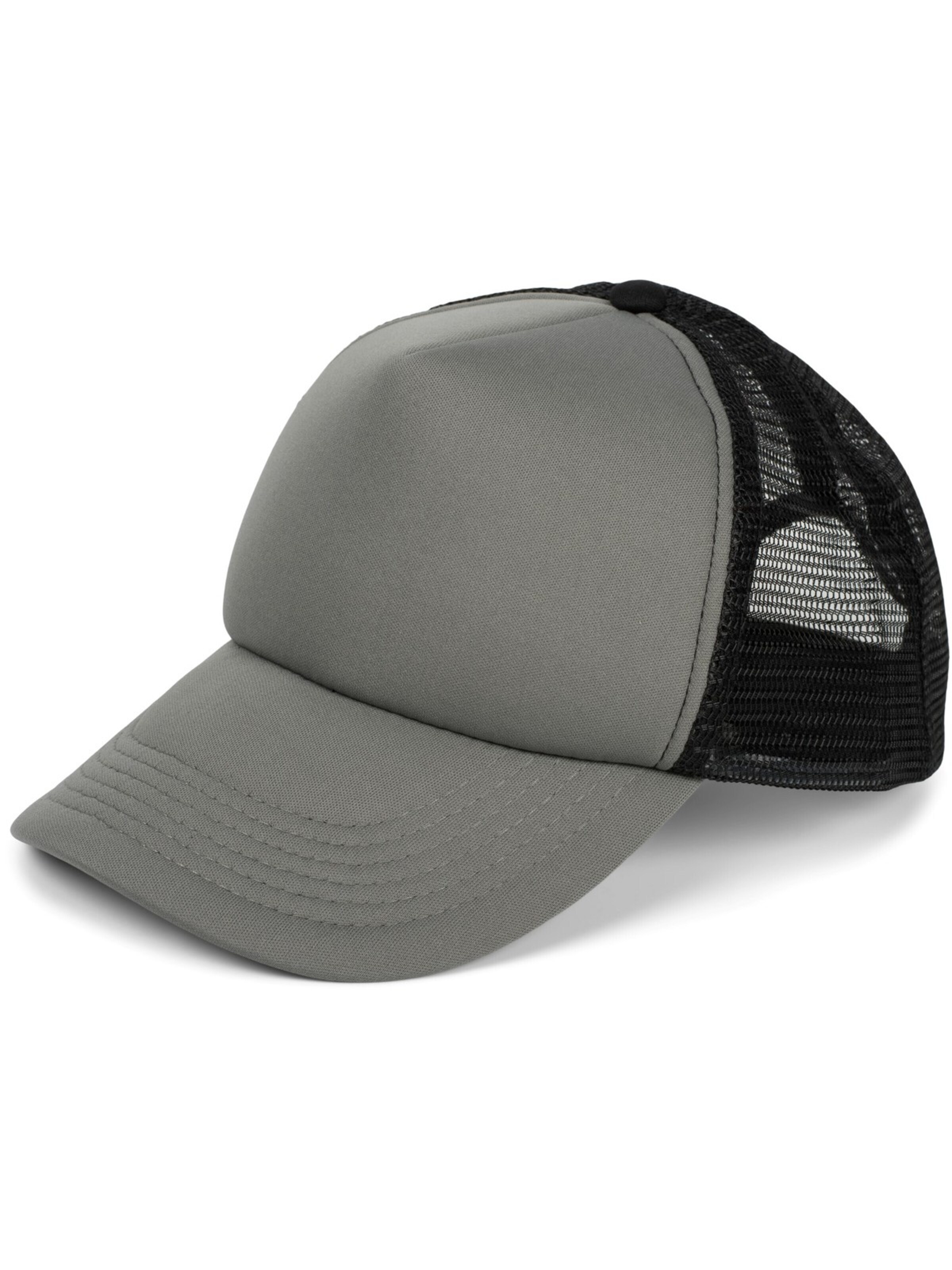 styleBREAKER Cap 'Trucker Cap 5-Panel Mesh' in Grey: front