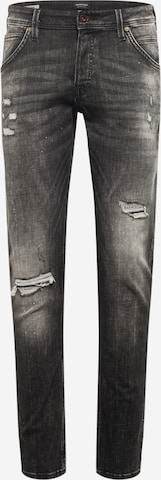 JACK & JONES Slimfit Jeans 'Glenn' in Zwart: voorkant