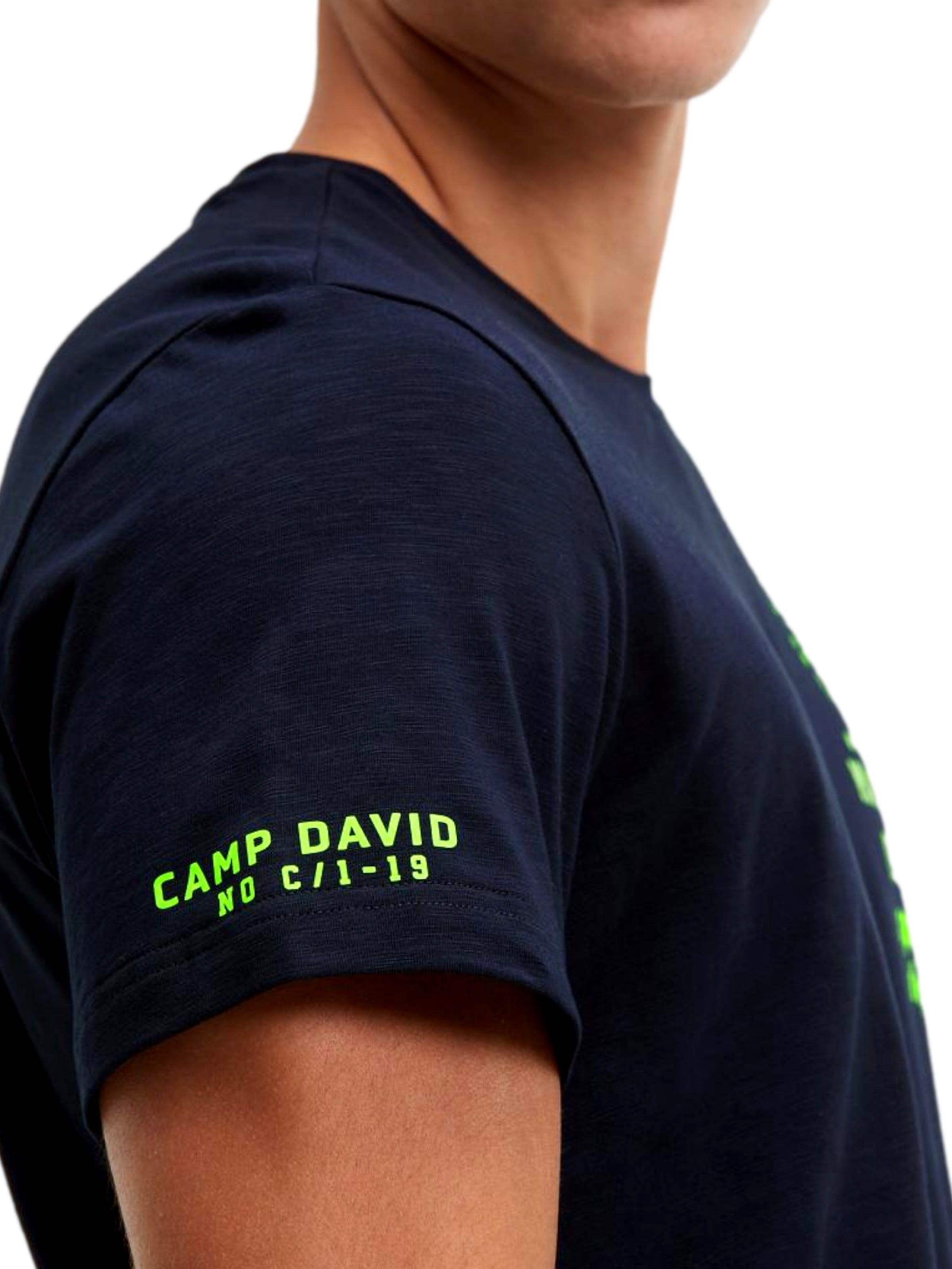 T-Shirt 'Game.Set.Match' CAMP DAVID en bleu