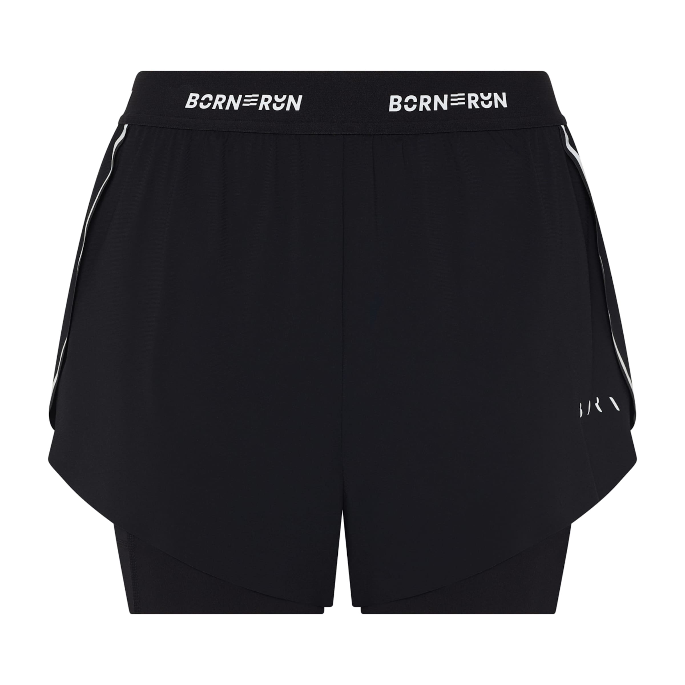 Born Skinny Sportbroek ' Voltrun ' in Zwart: voorkant