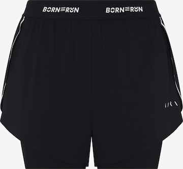 Born Skinny Sportbroek ' Voltrun ' in Zwart: voorkant