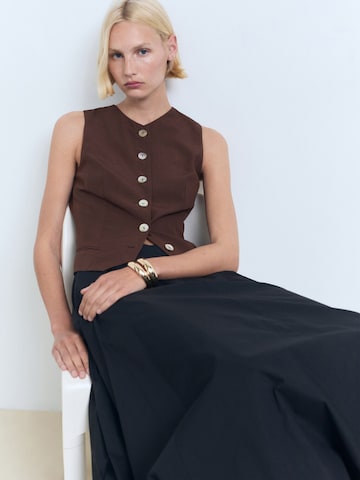 MANGO Gilet 'NINA-H' in Bruin