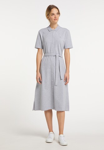 Robe-chemise DreiMaster Maritim en gris : devant