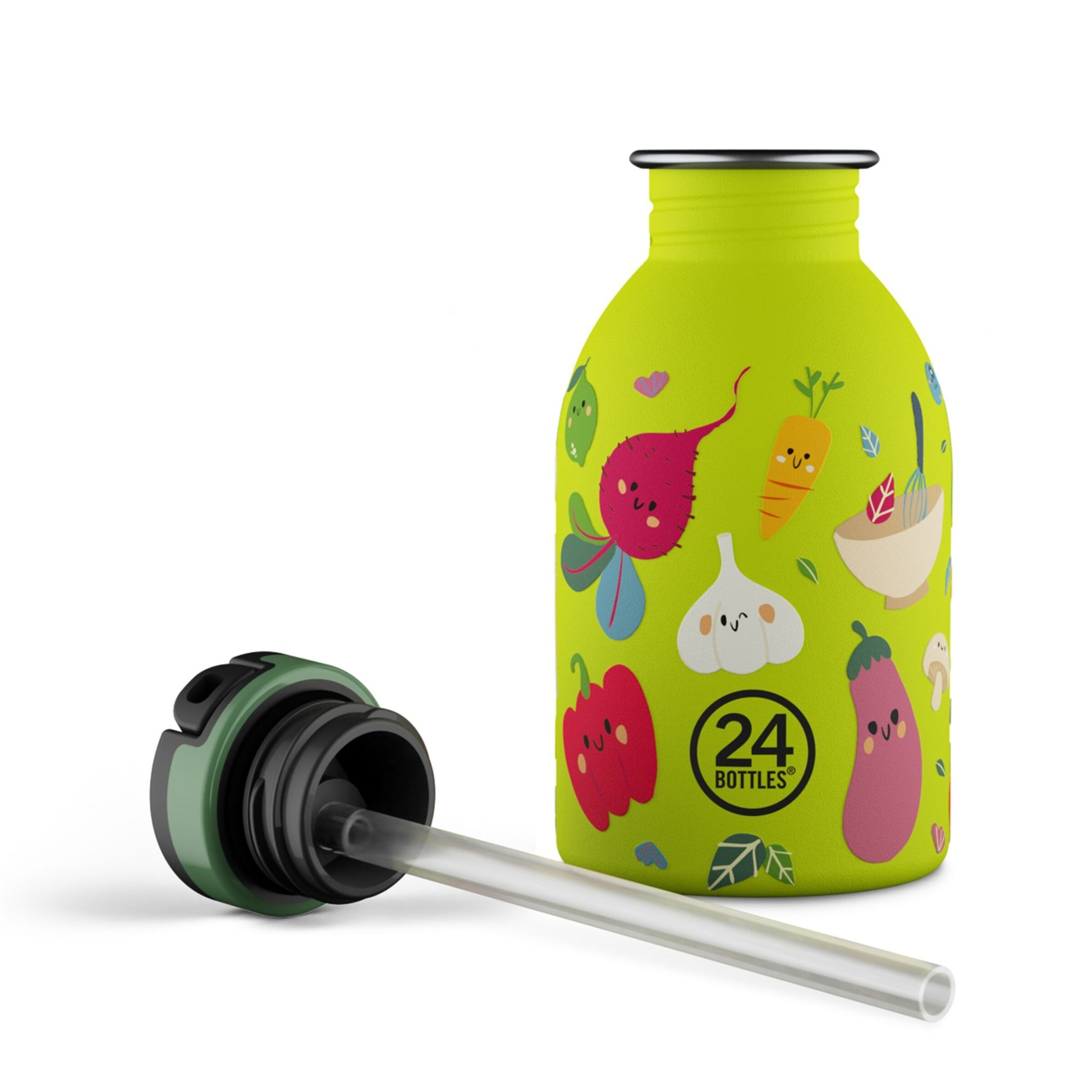 Borraccia 'Kids Urban' di 24Bottles in verde