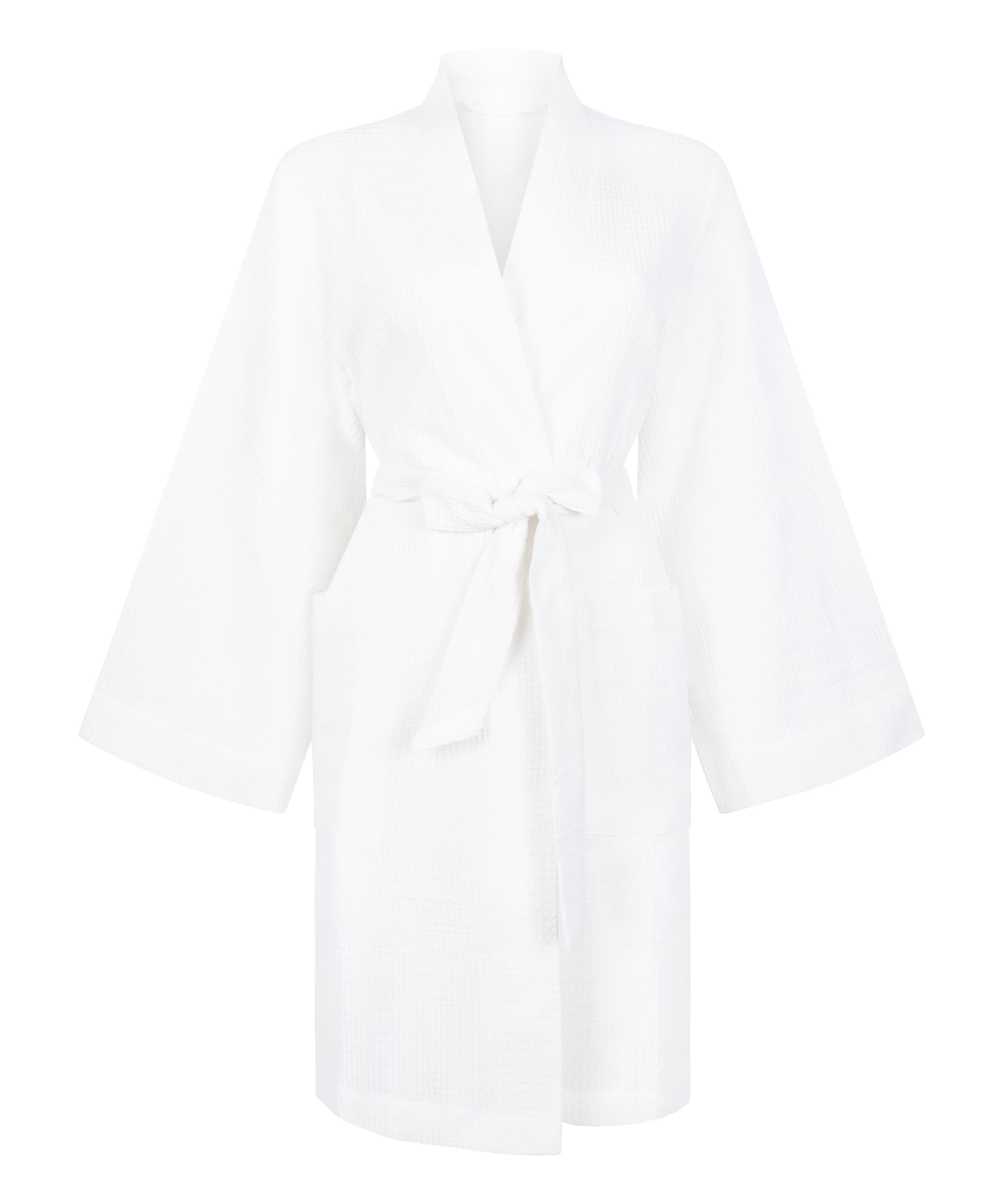 Hunkemöller Bathrobe short in White: front