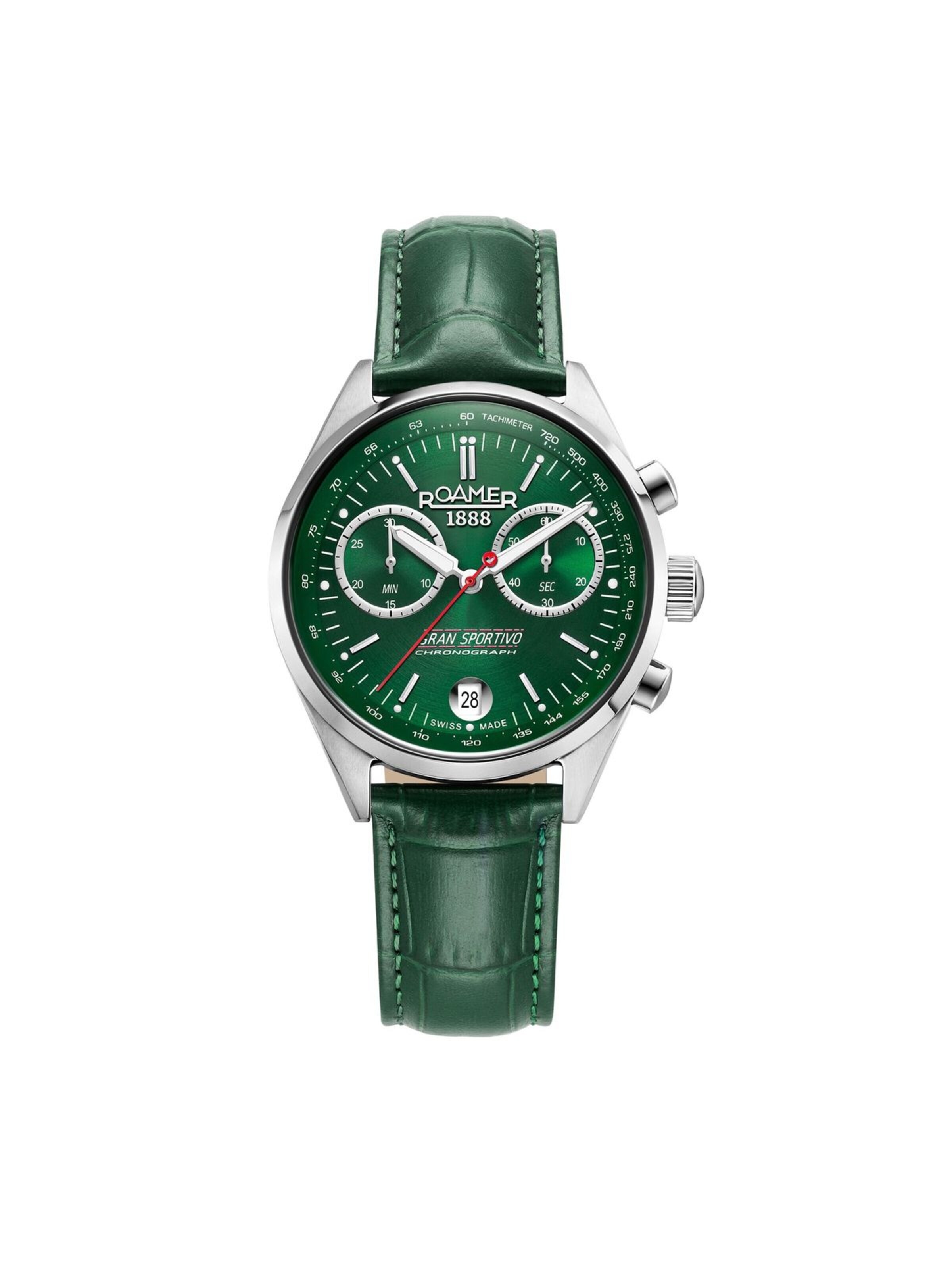 Montre à affichage analogique Roamer en vert
