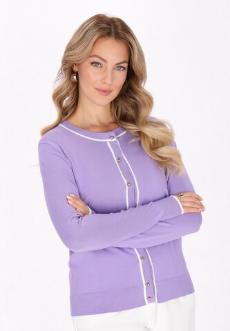 faina Knit cardigan in Purple: front