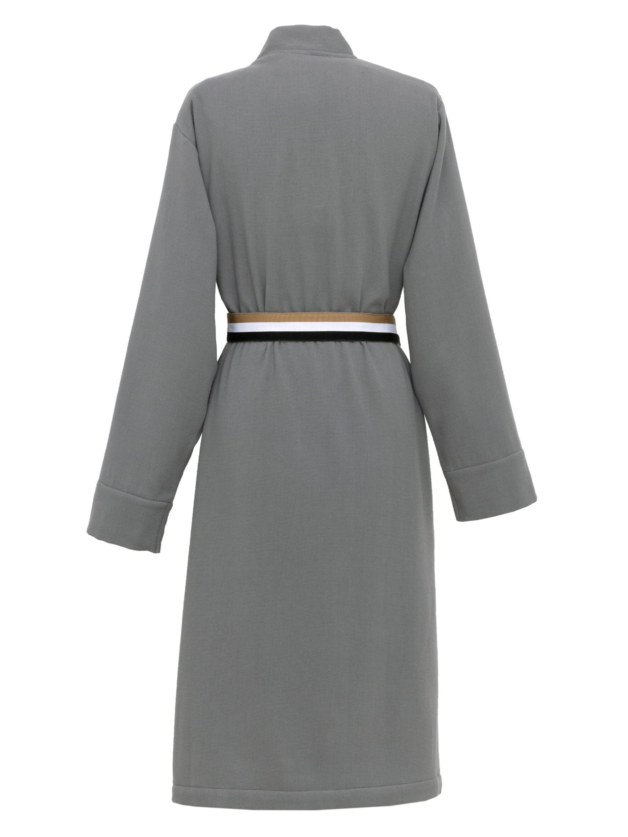 BOSS Home Long Bathrobe 'BLINEA' in Grey