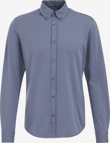 WE Fashion - Camisa clássica em azul: frente