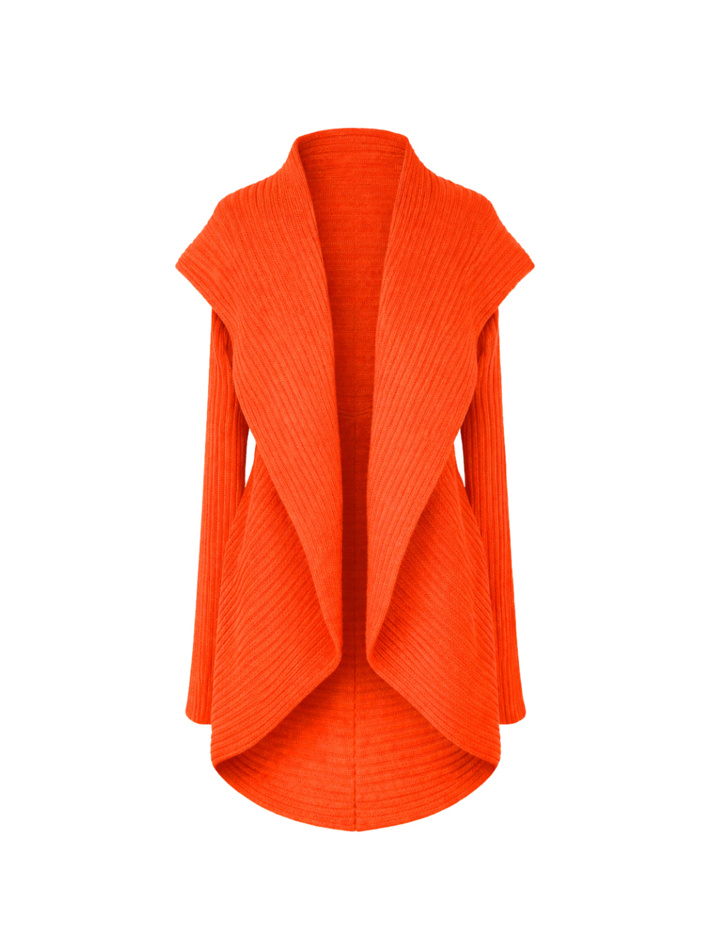 Süel knitwear - Cárdigan 'Round ribbed' en rojo: frente