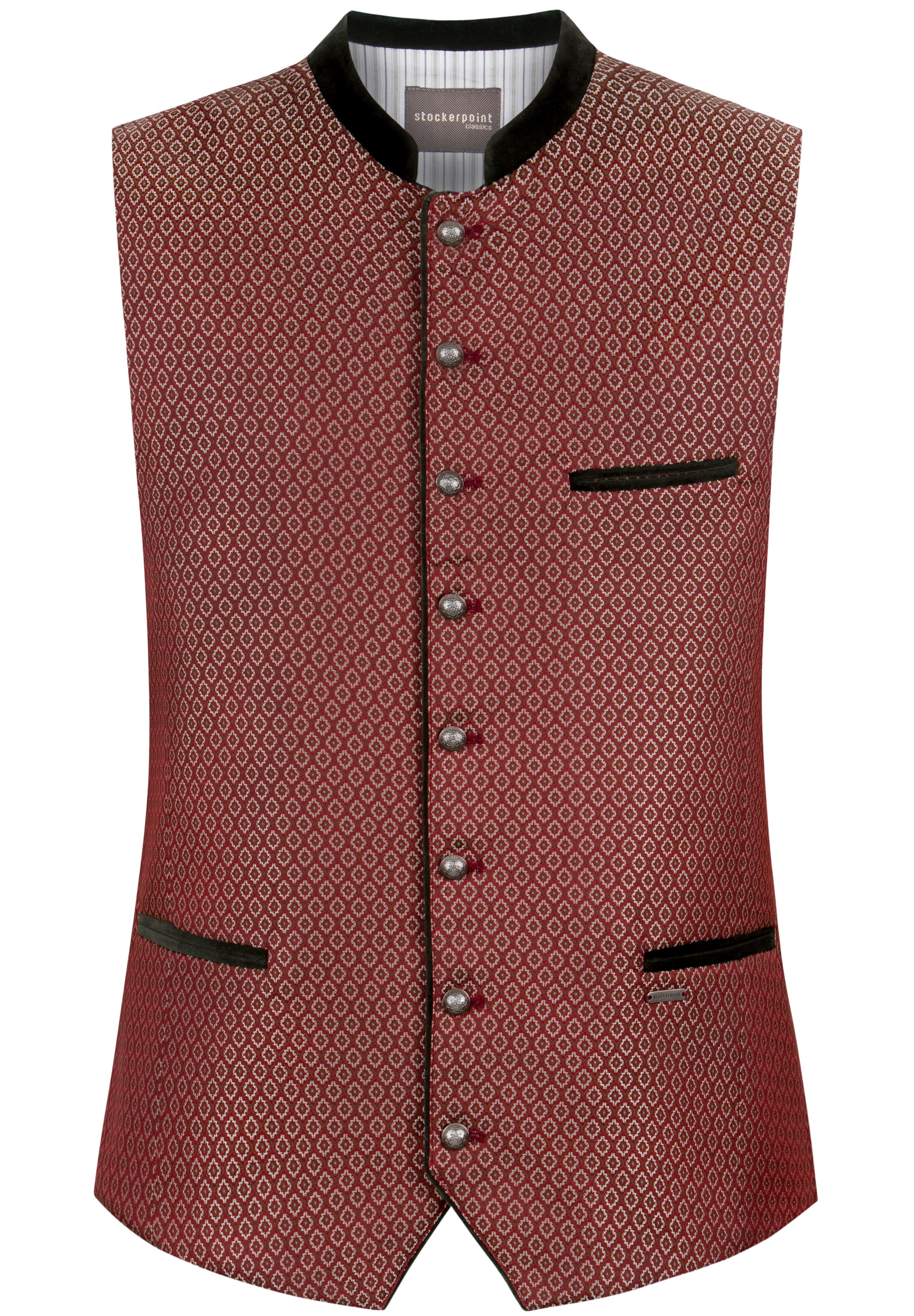 STOCKERPOINT Traditional Vest 'Amato' in Red: front