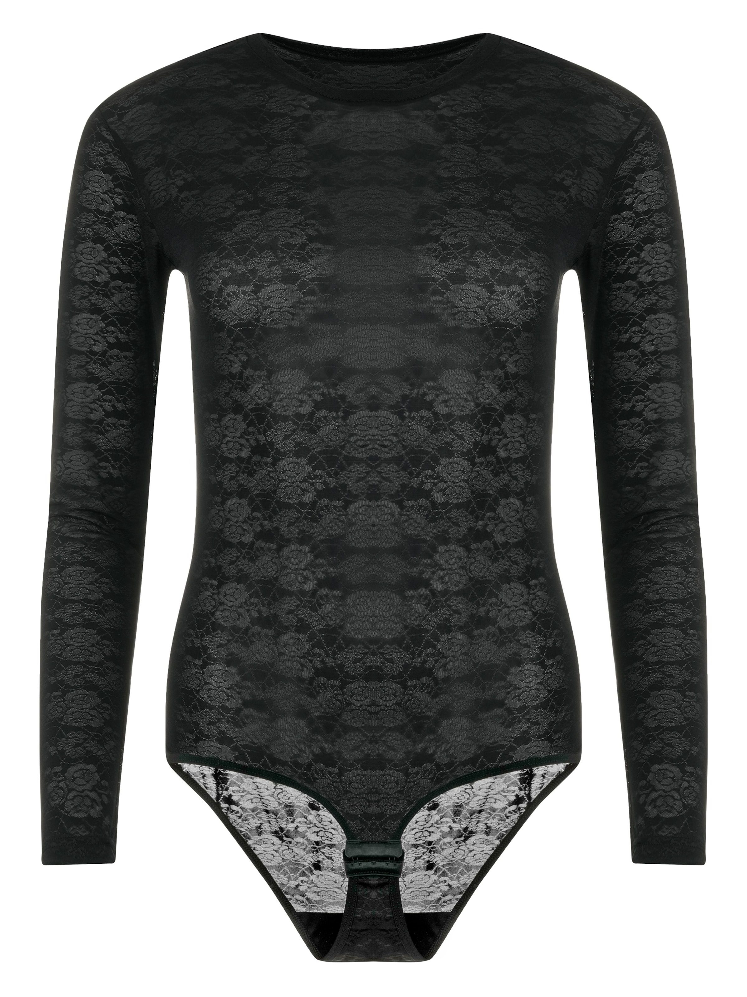 Evoni Blusenbody in Schwarz: Vorderseite