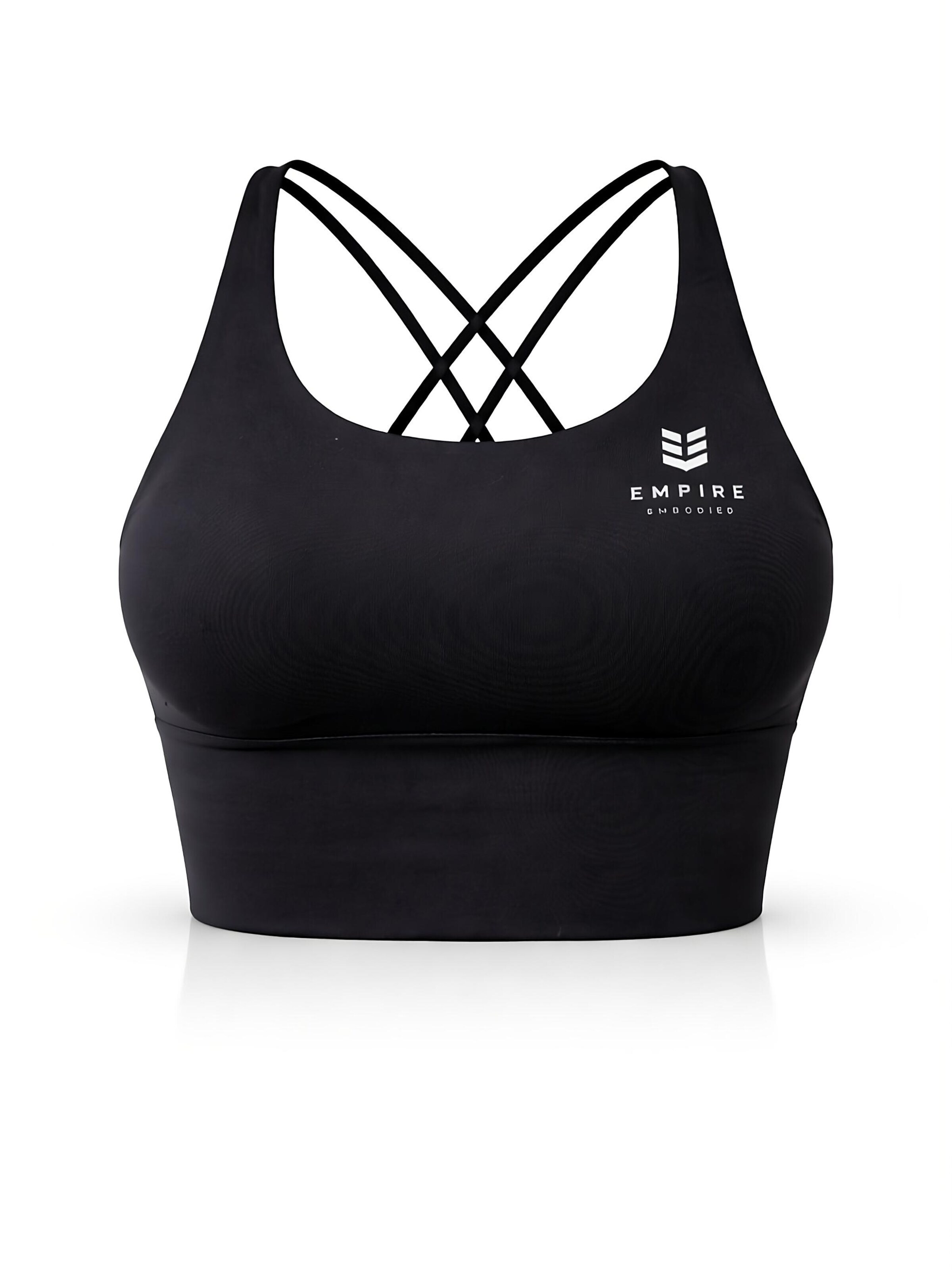 Empire Embodied Medium Support Sports Bra 'Sport-BH Aphrodite Schwarz' in Black: front