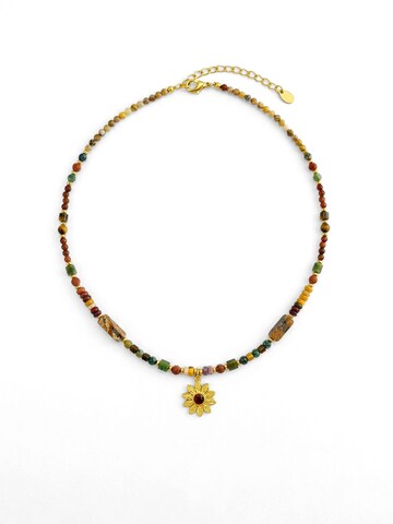 Nemomatheo Necklace 'Earth Bloom' in Gold: front