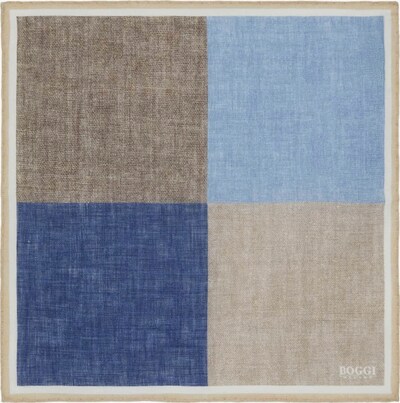 Boggi Milano Pañuelo de bolsillo en azul / azul claro / marrón claro / taupe, Vista del producto