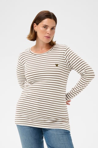 T-shirt 'Clia' KAFFE CURVE en blanc : devant