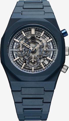 D1 Milano Analoguhr 'PHBJ10' in Blau: Vorderseite