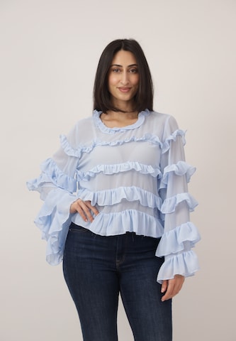 CHERRY KOKO Blouse in Blauw: voorkant