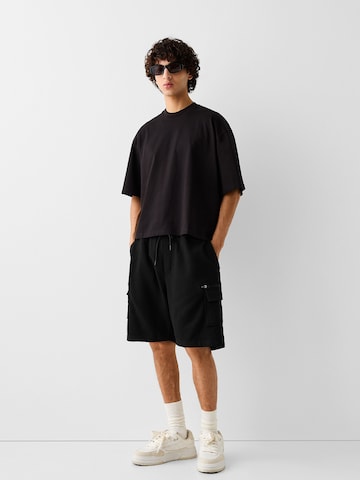 Loosefit Pantaloni cargo di Bershka in nero